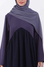 Load image into Gallery viewer, Color Block Gather Abaya