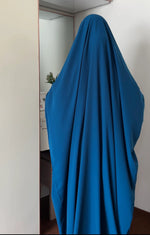 Load image into Gallery viewer, Saudi or Irani Jilbab Full Length Blue and Noise Pc Firdous Fabric