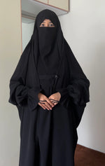 Load image into Gallery viewer, Saudi or Irani Jilbab Full Length Blue and Noise Pc Firdous Fabric