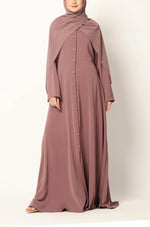 Load image into Gallery viewer, Simple Flared Abaya with Buttons