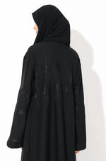Load image into Gallery viewer, Black Crystal Embroidered Abaya