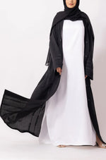 Load image into Gallery viewer, Luxury Floral Abaya Dress Powder Blue