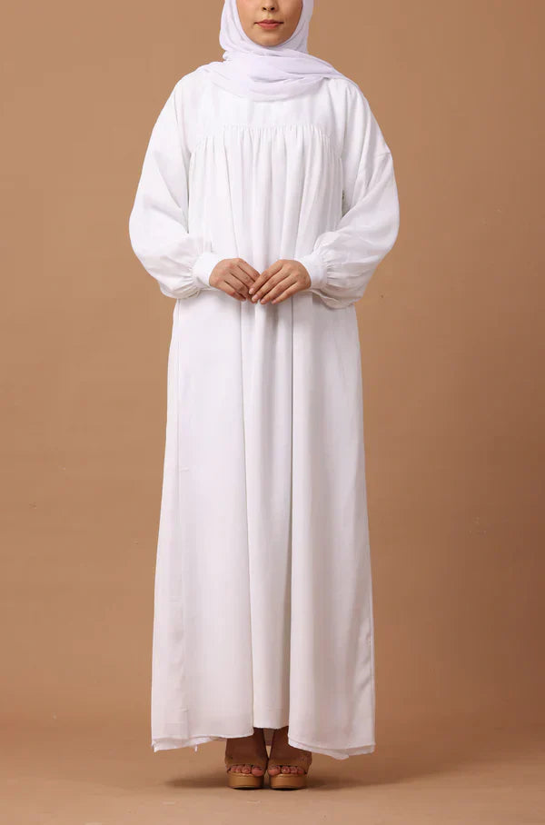Deep Blush Nida Abaya Dress