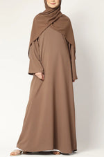 Load image into Gallery viewer, Elegant  Modest Maxi Dress with Flared Sleeves – Abaya Style for Muslim