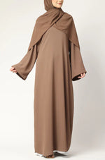 Load image into Gallery viewer, Elegant  Modest Maxi Dress with Flared Sleeves – Abaya Style for Muslim