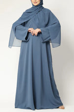 Load image into Gallery viewer, Elegant  Modest Maxi Dress with Flared Sleeves – Abaya Style for Muslim