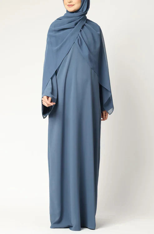 Elegant  Modest Maxi Dress with Flared Sleeves – Abaya Style for Muslim