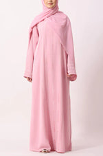 Load image into Gallery viewer, Luxury Floral Abaya Dress Powder Blue