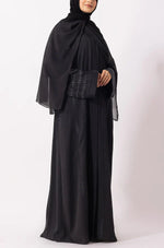 Load image into Gallery viewer, Luxury Floral Abaya Dress Powder Blue