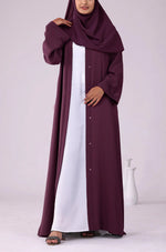 Load image into Gallery viewer, Dark Plum Zoom Abaya
