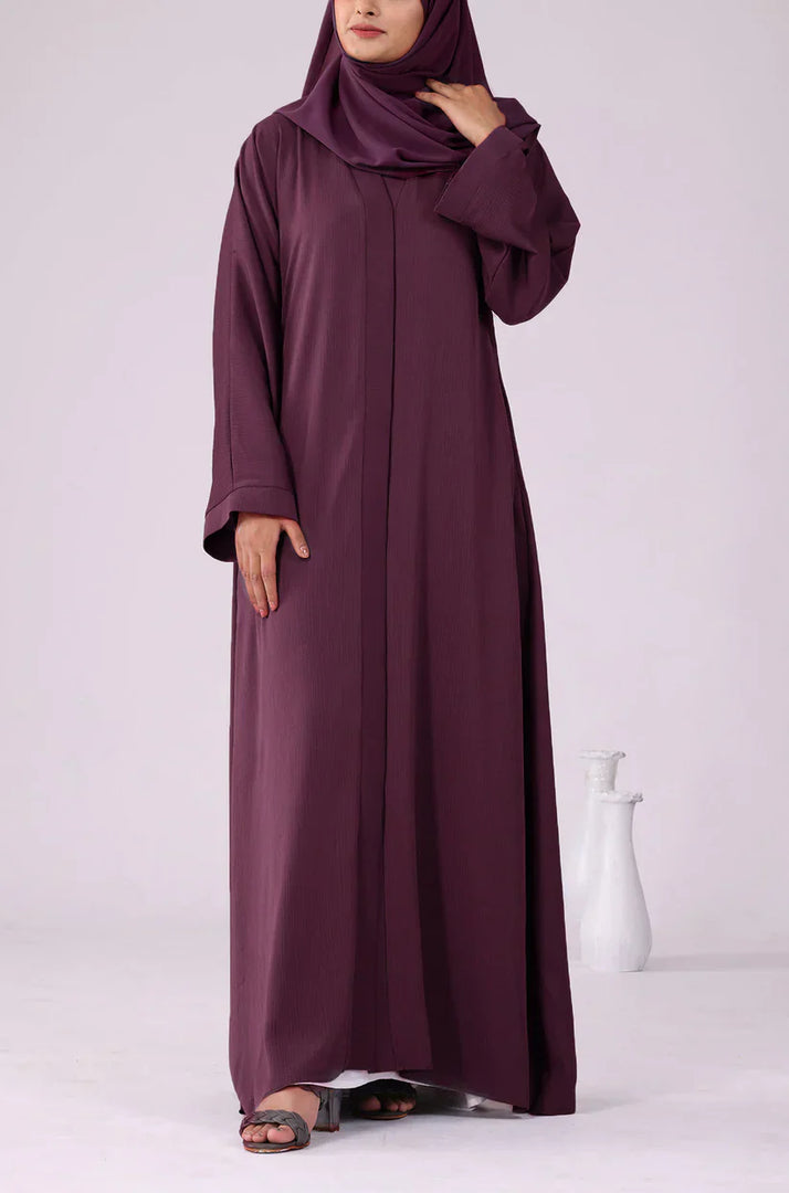 Dark Plum Zoom Abaya
